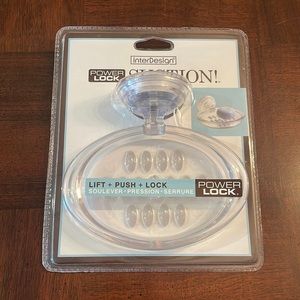 Power Lock Suction Bathroom Soap Dish Holder Lift Push Lock New